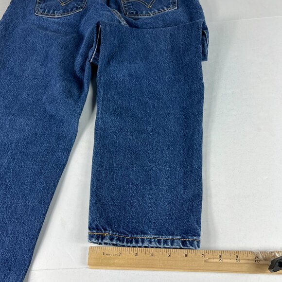 Y2K Levi's Jeans Women's Measured 31x27 550 Relaxed Tapered Blue Denim Tag 12 S - Picture 11 of 16